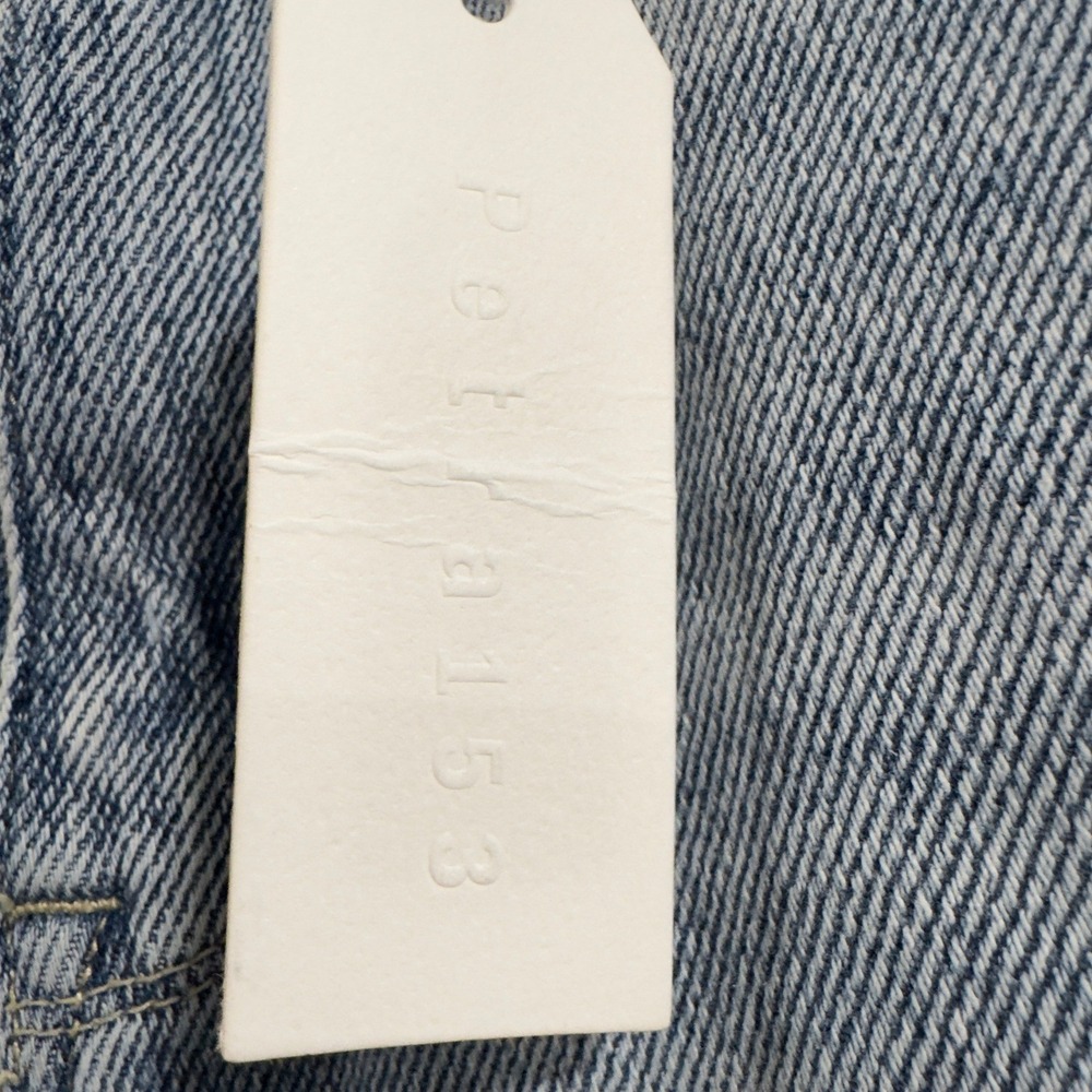 Petra 153 Womens Distressed Straight Leg Jeans Light Wash Raw Hem Size 5/26 NWT - Picture 2 of 10